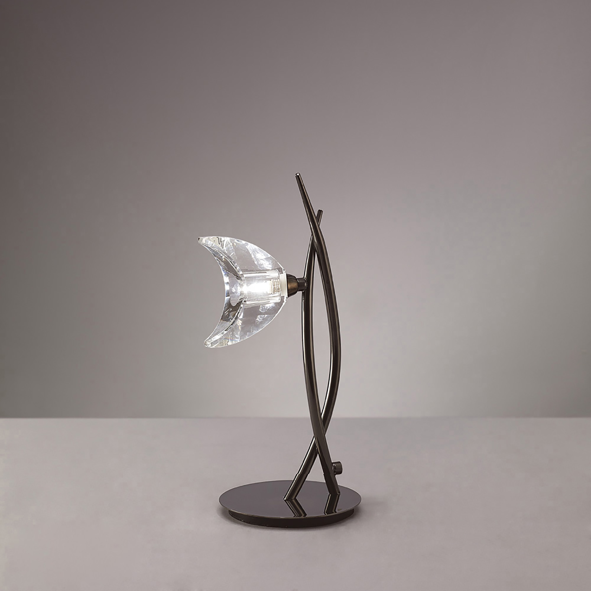 Eclipse Black Chrome Table Lamps Mantra Armed Table Lamps